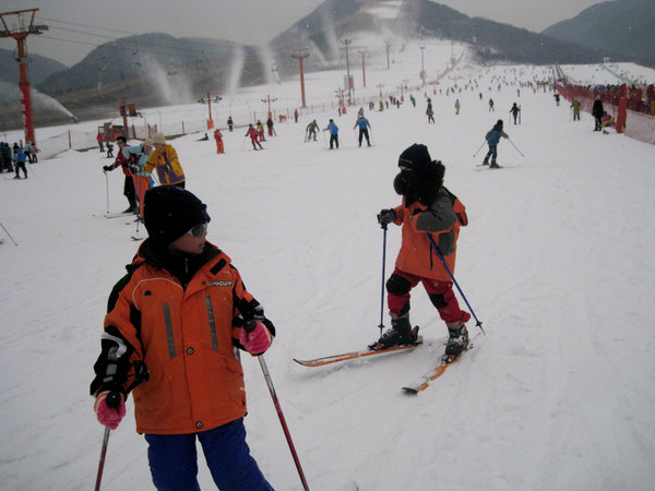 天天的第一次滑雪