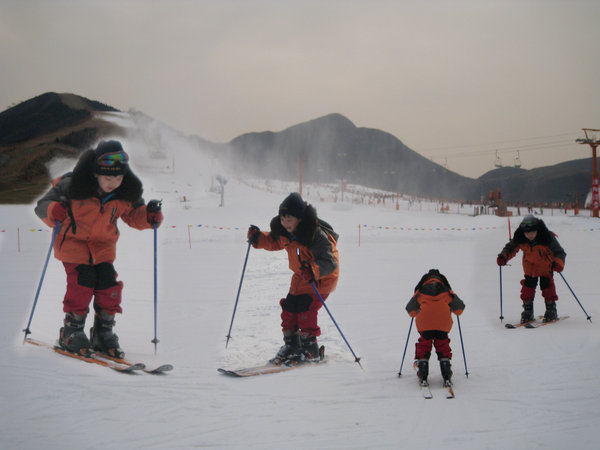 天天的第一次滑雪